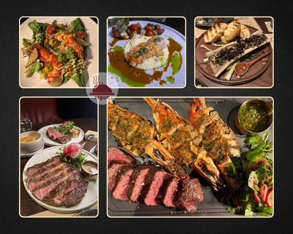 Một số món ăn của nhà hàng Thảo Điền Stoker Woodfired Grill & Bar