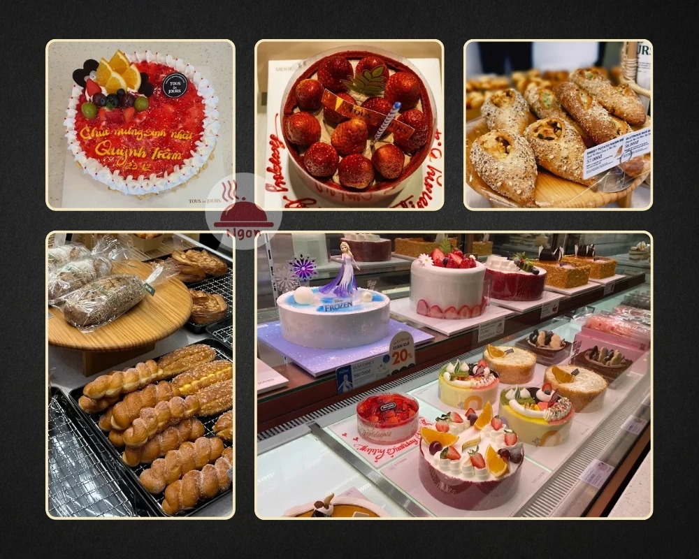 Các món bánh của tiệm bánh quận 7 TOUS les JOURS