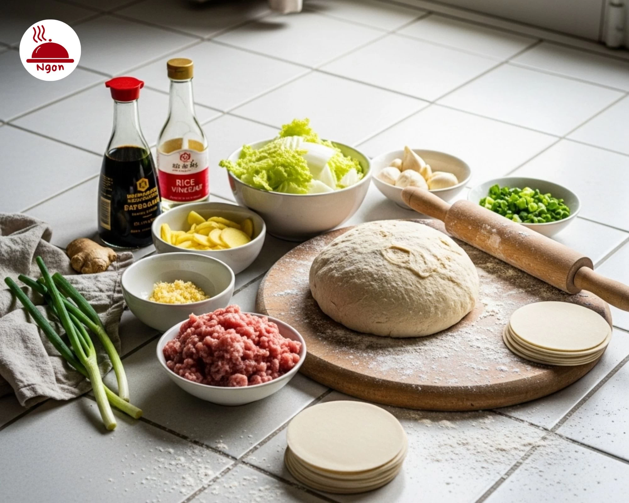 Khám phá cách làm món sủi cảo Trung Quốc qua từng bước chuẩn bị nguyên liệu