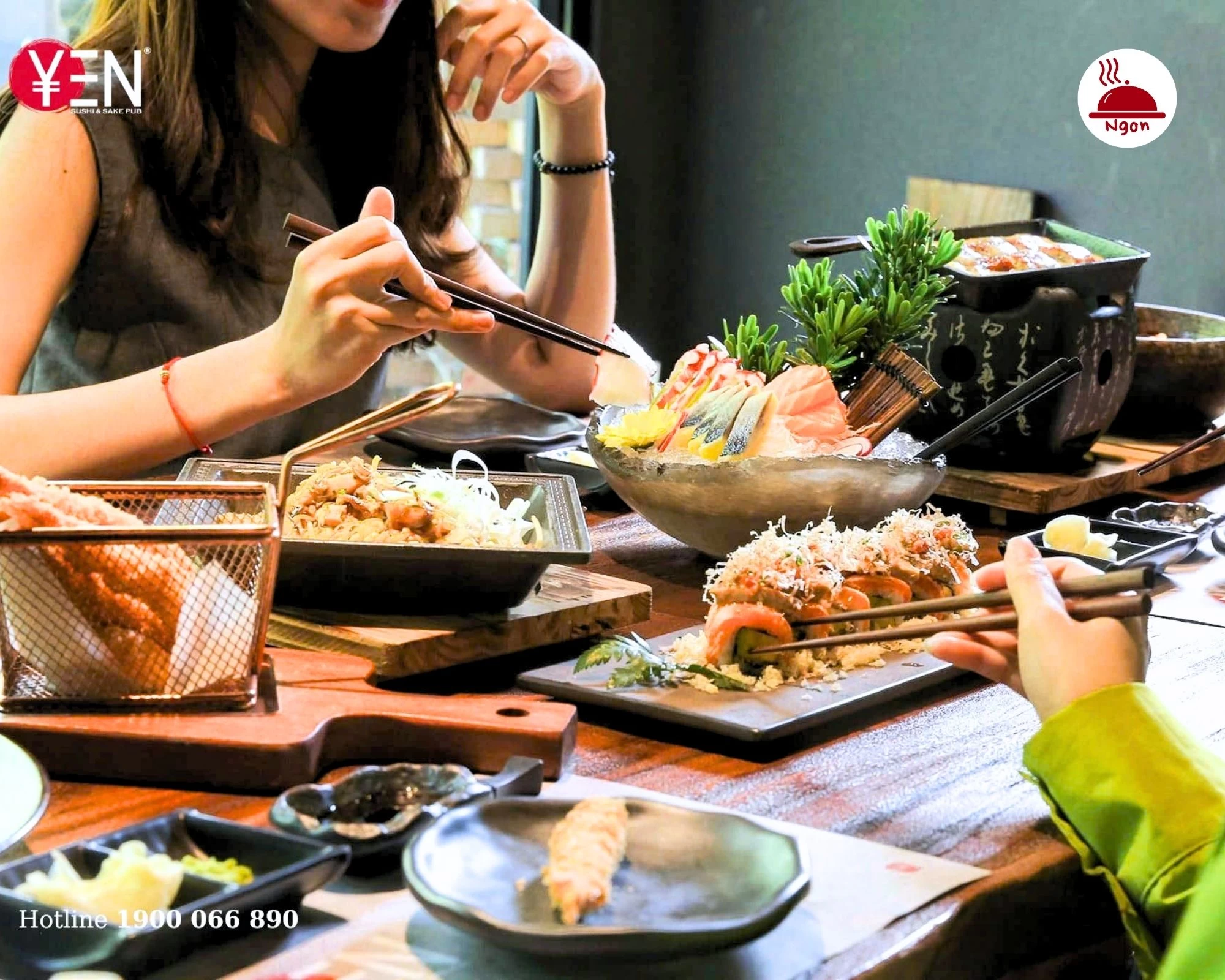 Không gian lý tưởng cho những bữa tiệc ẩm thực tại Yen Sushi & Sake Pub