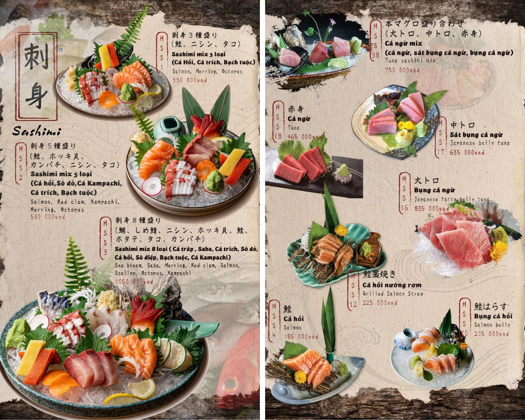 Tận hưởng hương vị biển cả tươi mới trong từng miếng sashimi tại Shamoji Robata Yaki