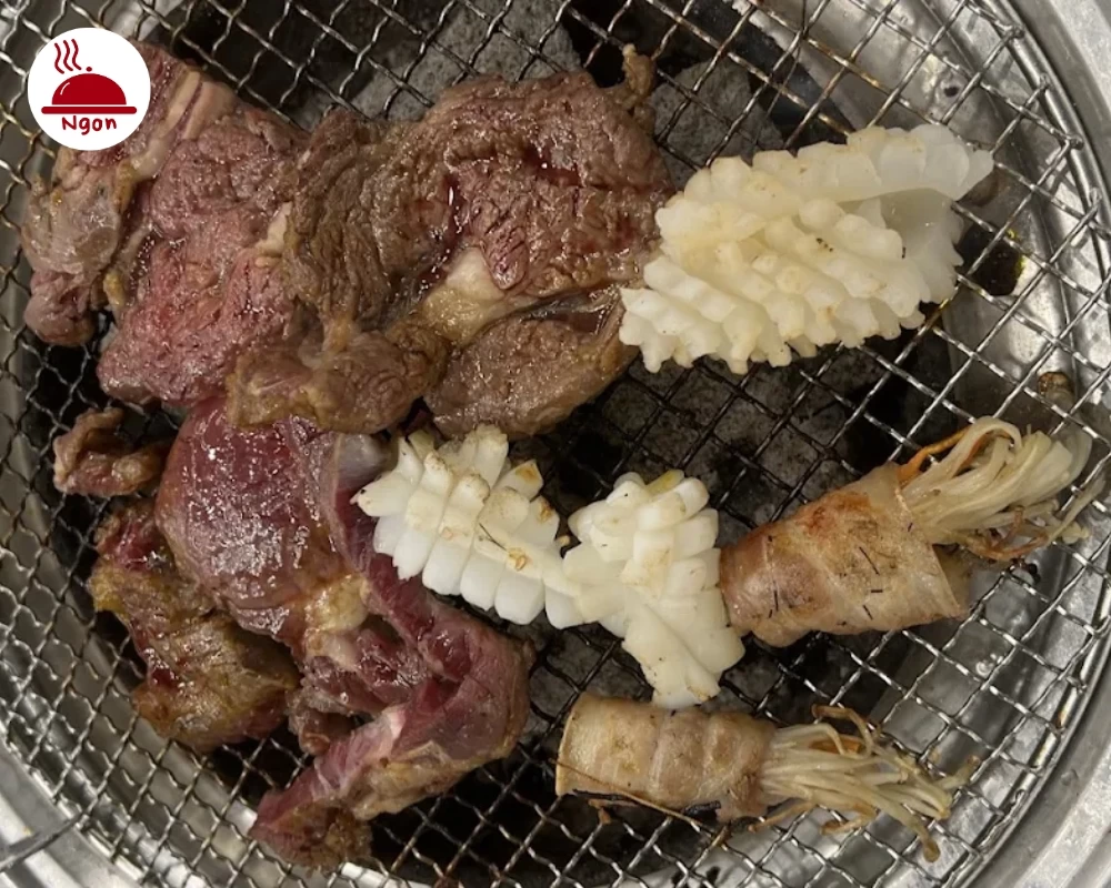 Món bò nướng tại quán bò nướng Tân Phú - À Lôi BBQ