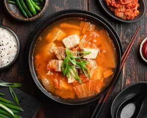 Bát canh kim chi thơm ngon