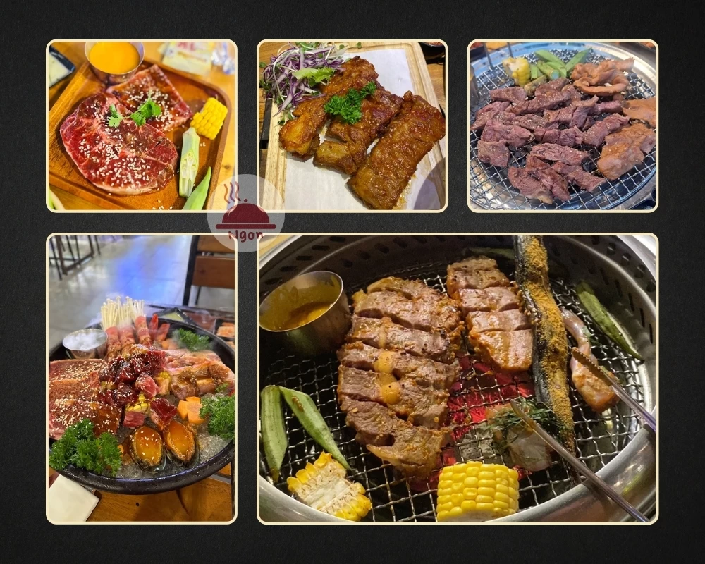 Món bò nướng tại nhà hàng bò nướng Tân Phú Panda BBQ