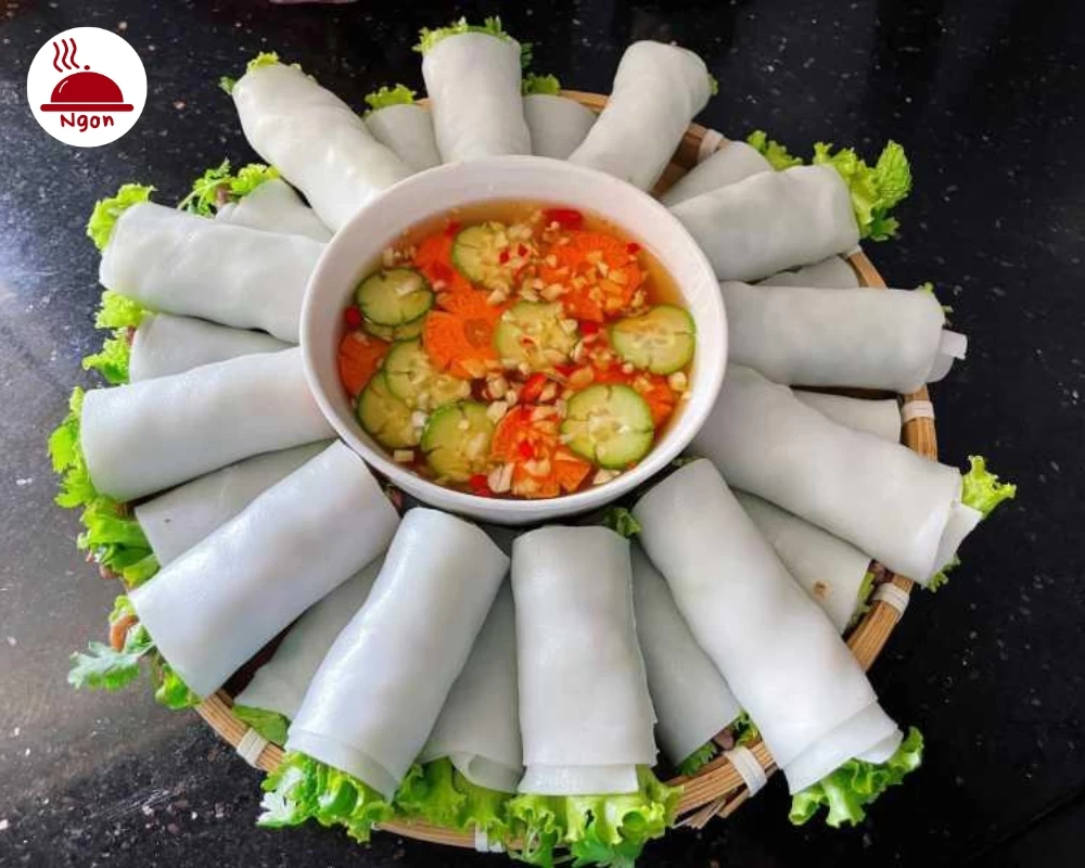 Thành phẩm món phở cuốn Hà Nội