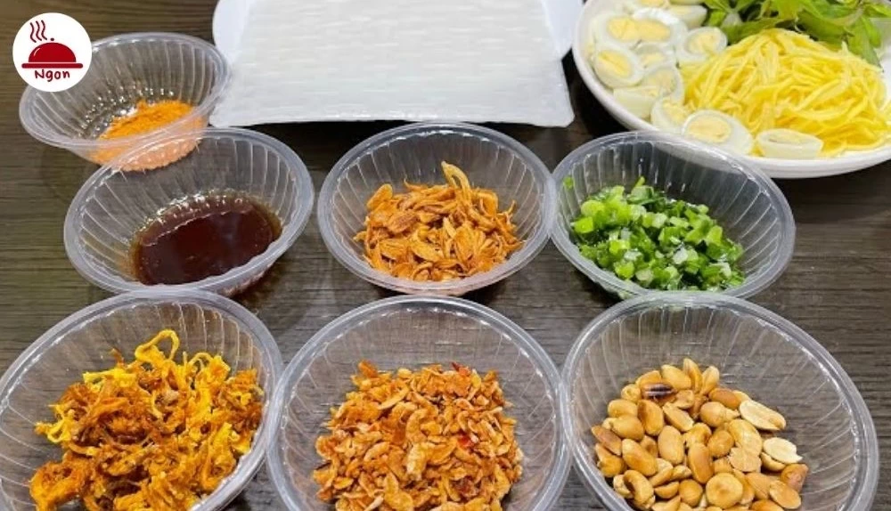 Nguyên liệu làm bánh tráng cuốn