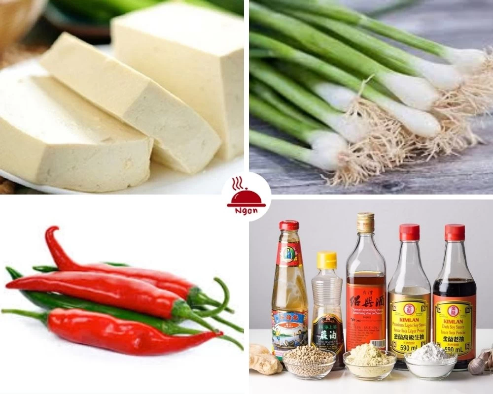 Nguyên liệu làm đậu chiên mắm hành