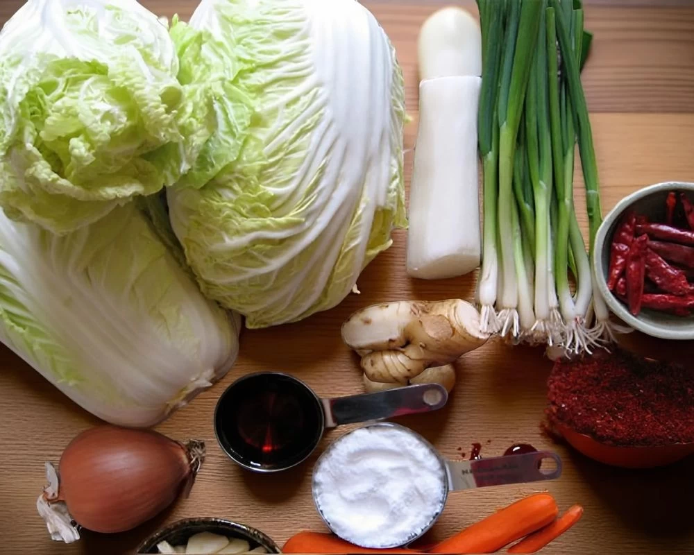 Nguyên liệu làm kim chi cải thảo