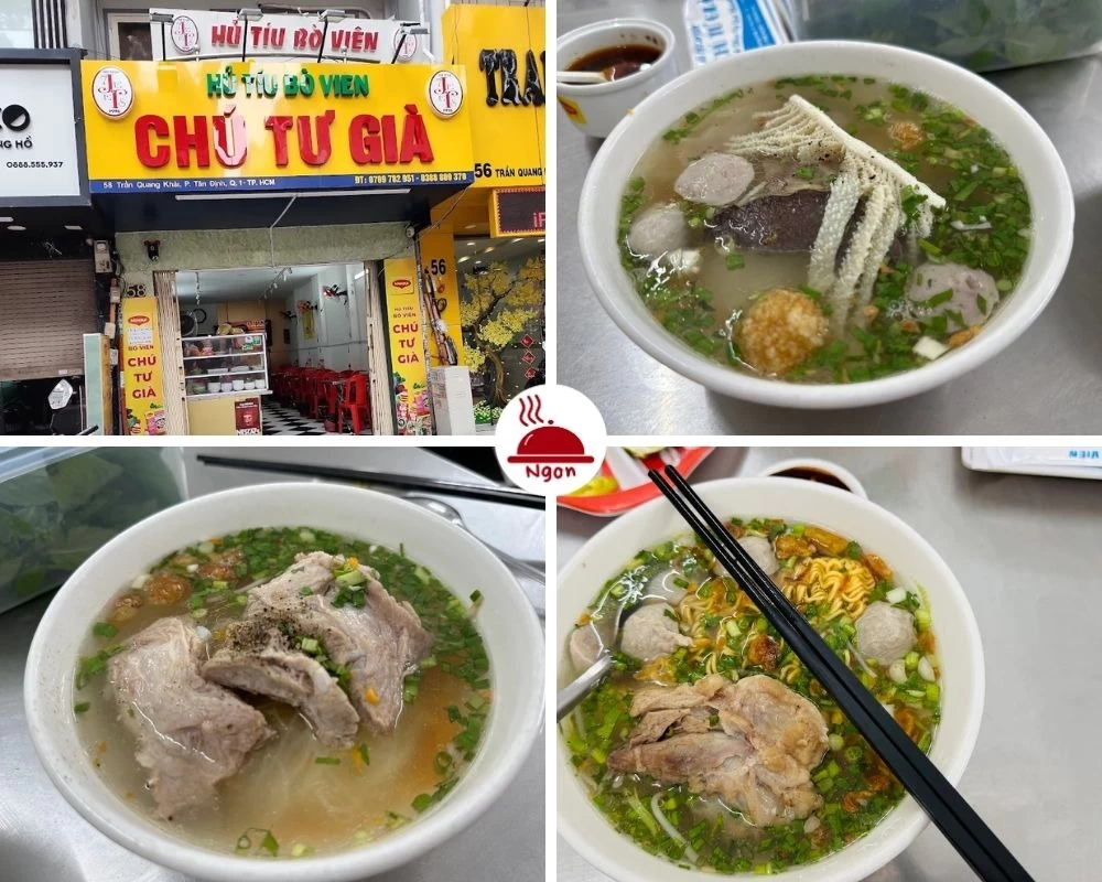 Quán Hủ tiếu bò viên Chú Tư Già 