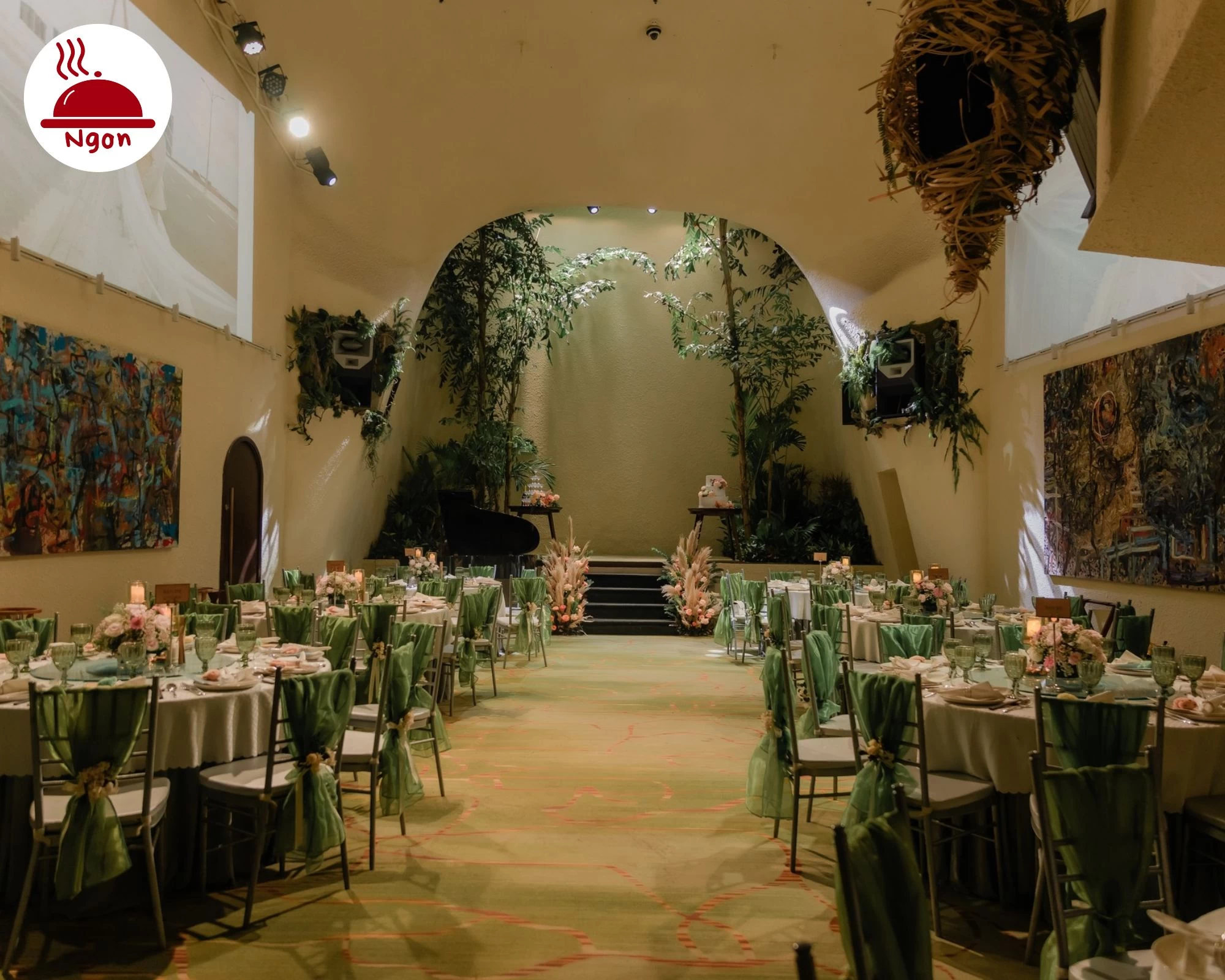 Sảnh tiệc cưới độc đáo tại The Myst Dong Khoi Hotel, một trong những nhà hàng tiệc cưới quận 1 sang trọng