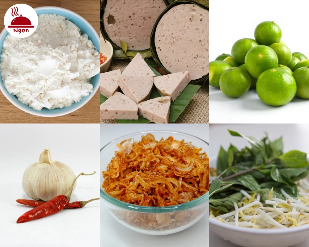 Một số loại nguyên liệu làm bánh ướt