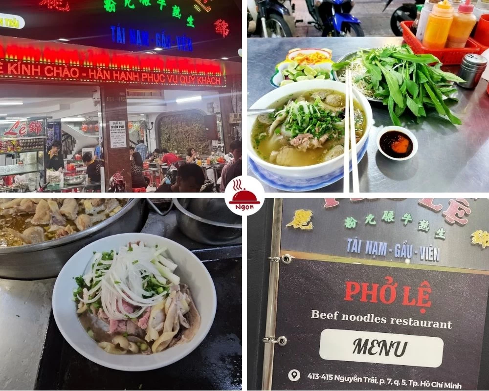 Quán Phở Lệ nổi tiếng Sài Gòn