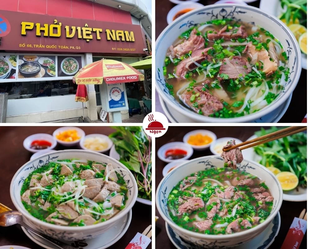 Thưởng thức tô phở bò nổi tiếng tại quán phở Việt Nam