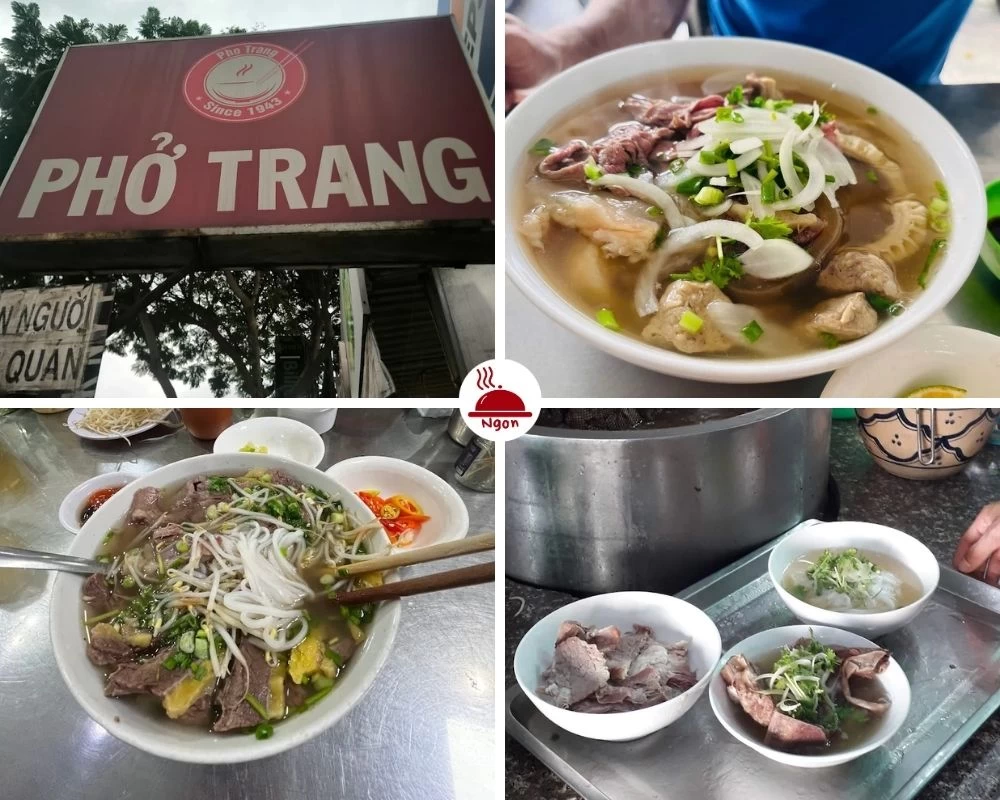 Tô phở bò tại quán Phở Trang
