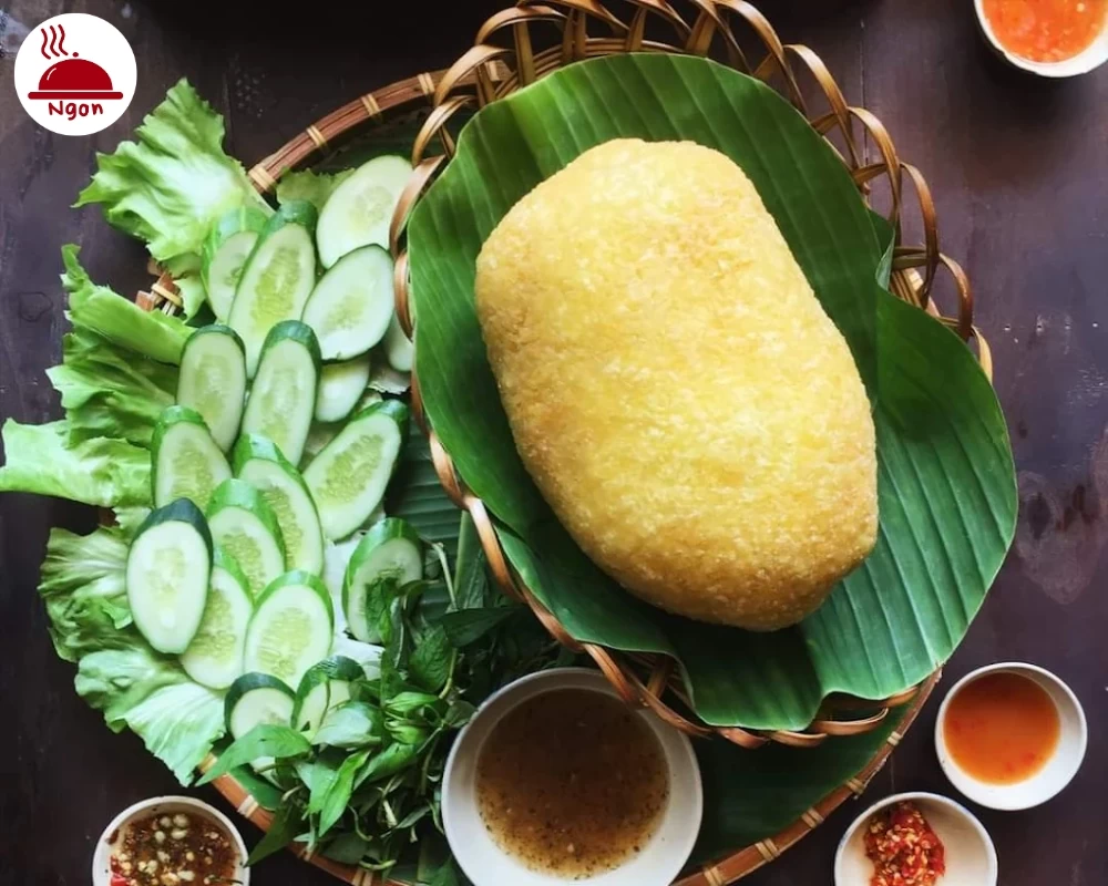 Món gà bó xôi của quán Gà Cơ Bắp 1