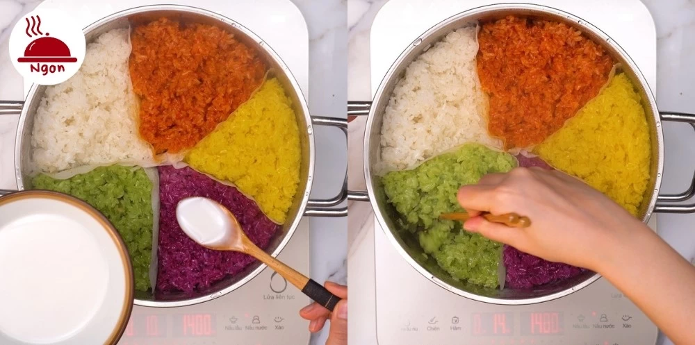 Hấp xôi ngũ sắc