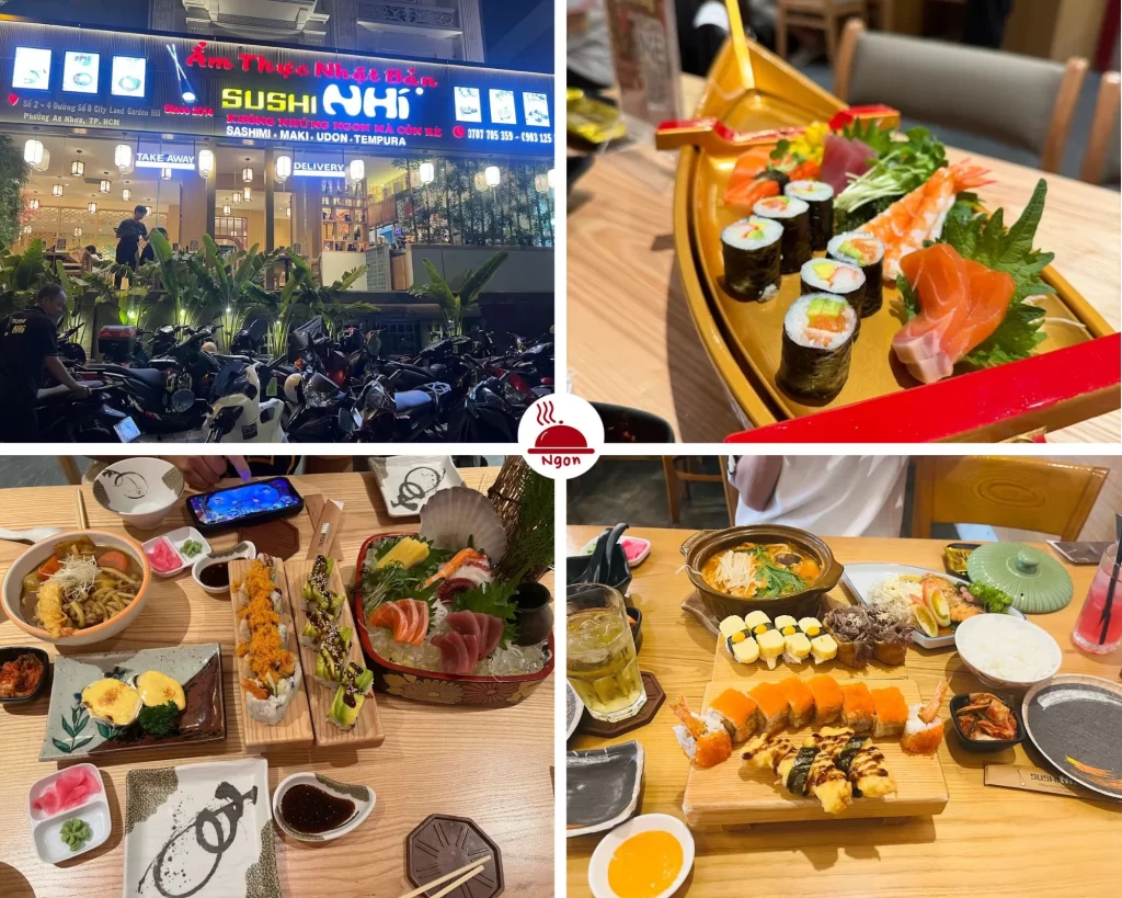 Thưởng thức bữa ăn sushi ngon tại nhà hàng Sushi Nhí