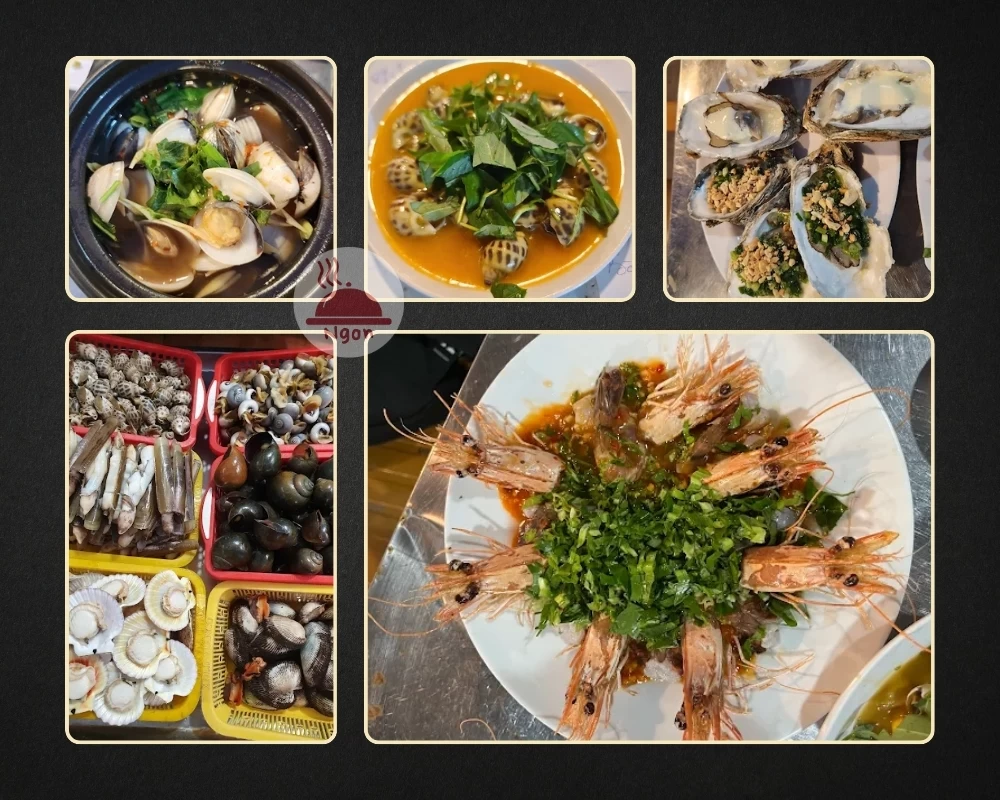 Một số món ăn của quán ốc 2 Rãnh