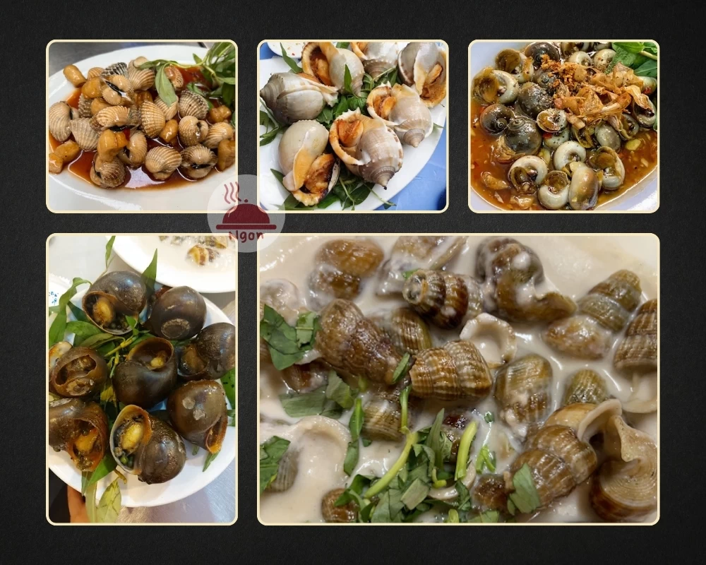 Một số món ăn của quán ốc Bình Thạnh - Ốc Khánh 2
