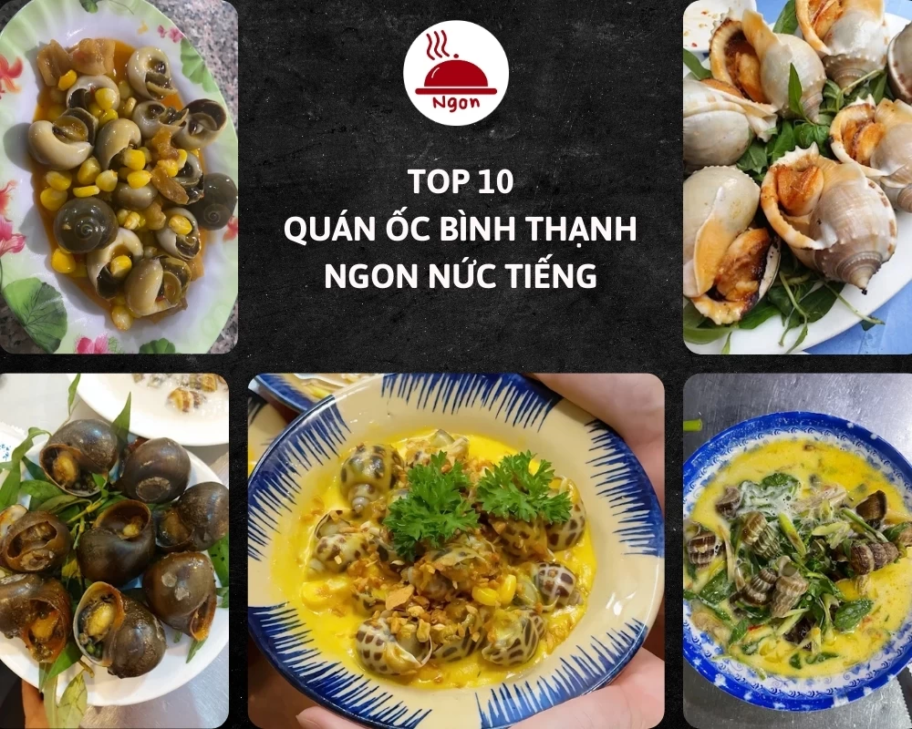Các món ốc của top 10 quán ốc Bình Thạnh