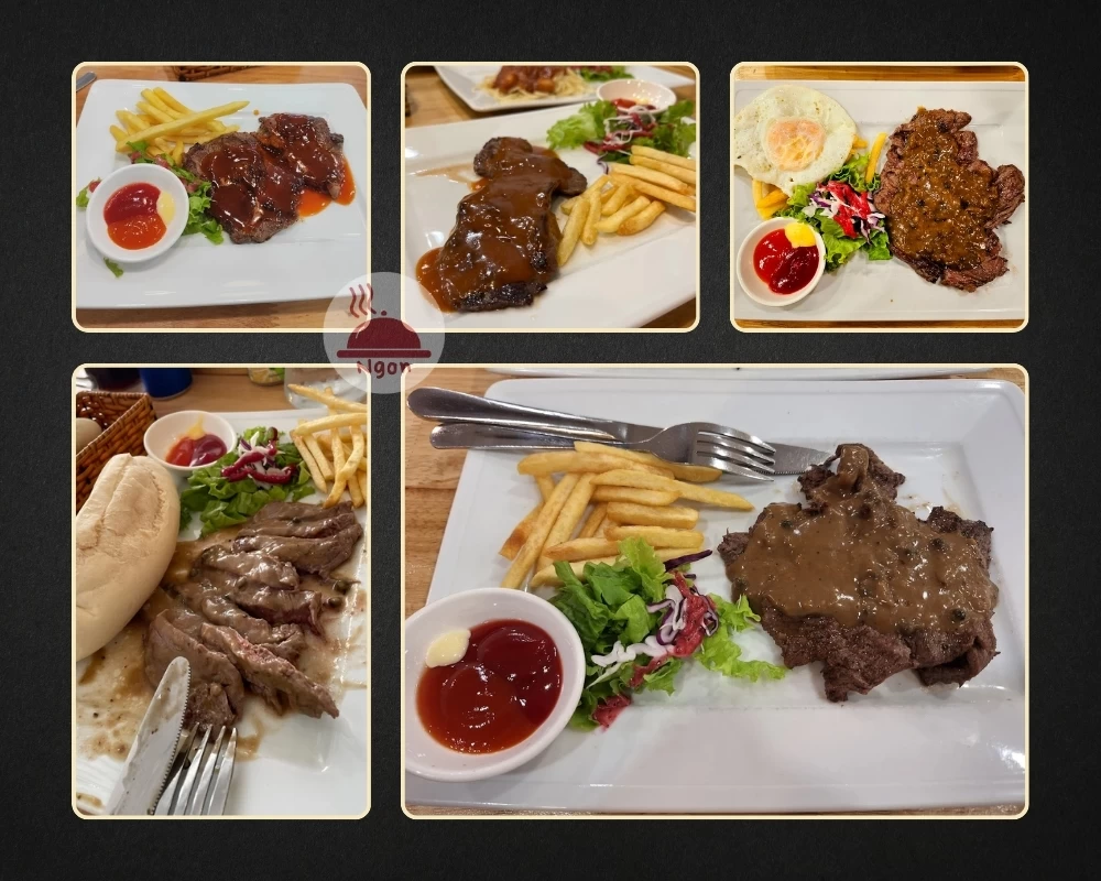 Món beefsteak của nhà hàng Beefsteak 100g