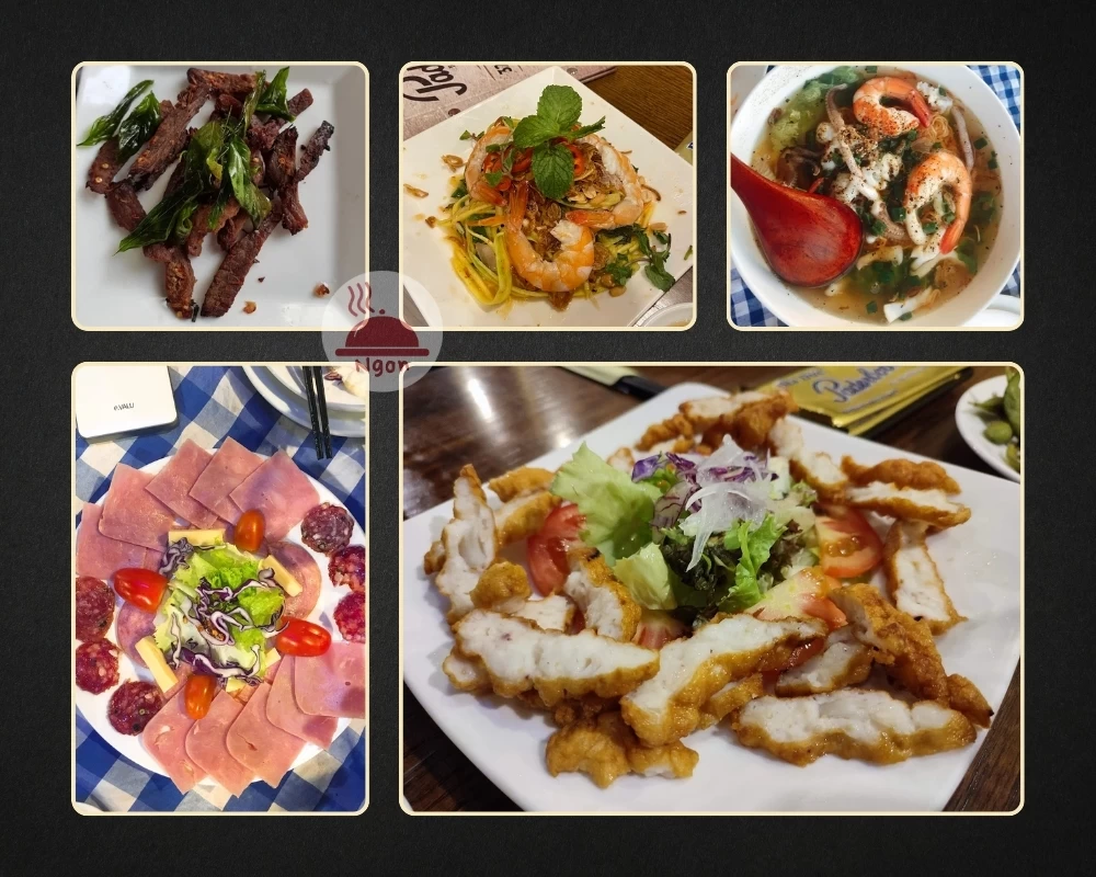 Một số món ăn của quán nhậu Gò Vấp - Bia Đức Paderborner