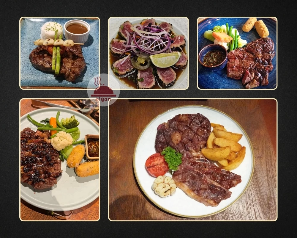 Món beefsteak của nhà hàng Boomerang Bistro Saigon