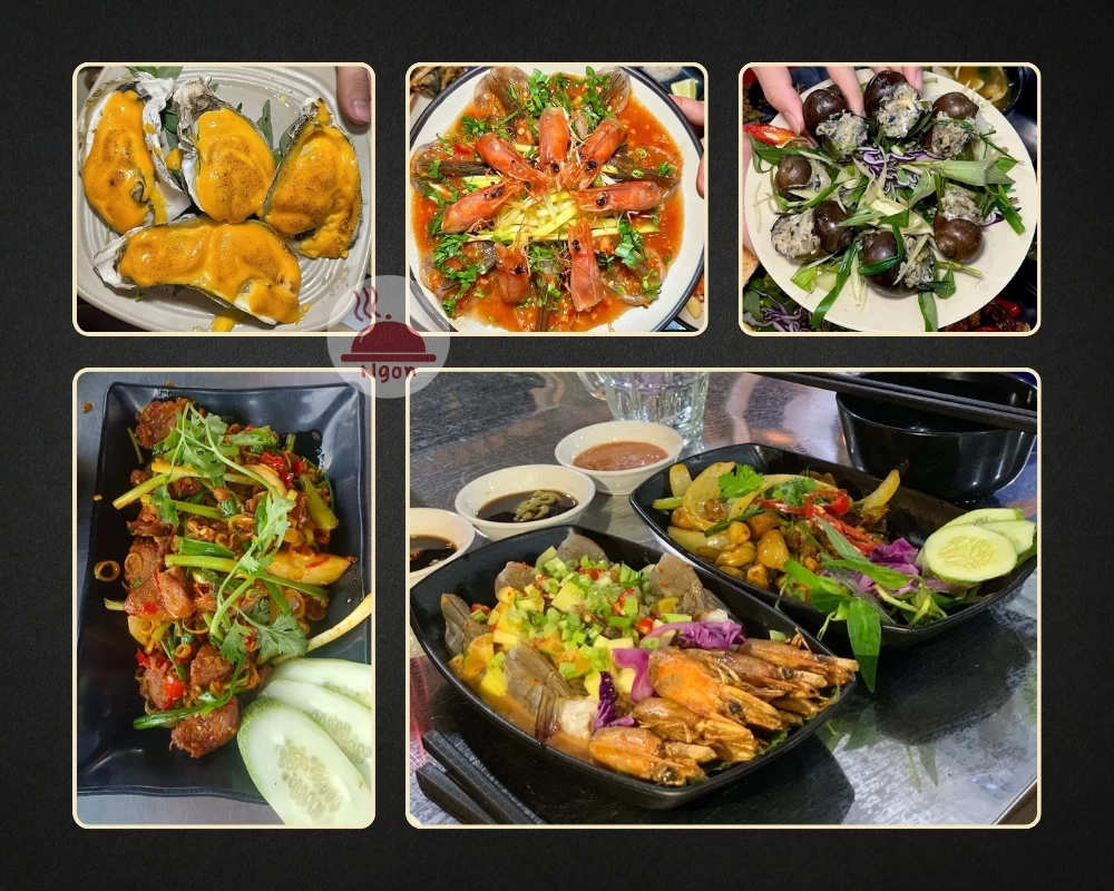 Một số món ăn của quán nhậu Gò Vấp - Ốc Đêm Chú Em
