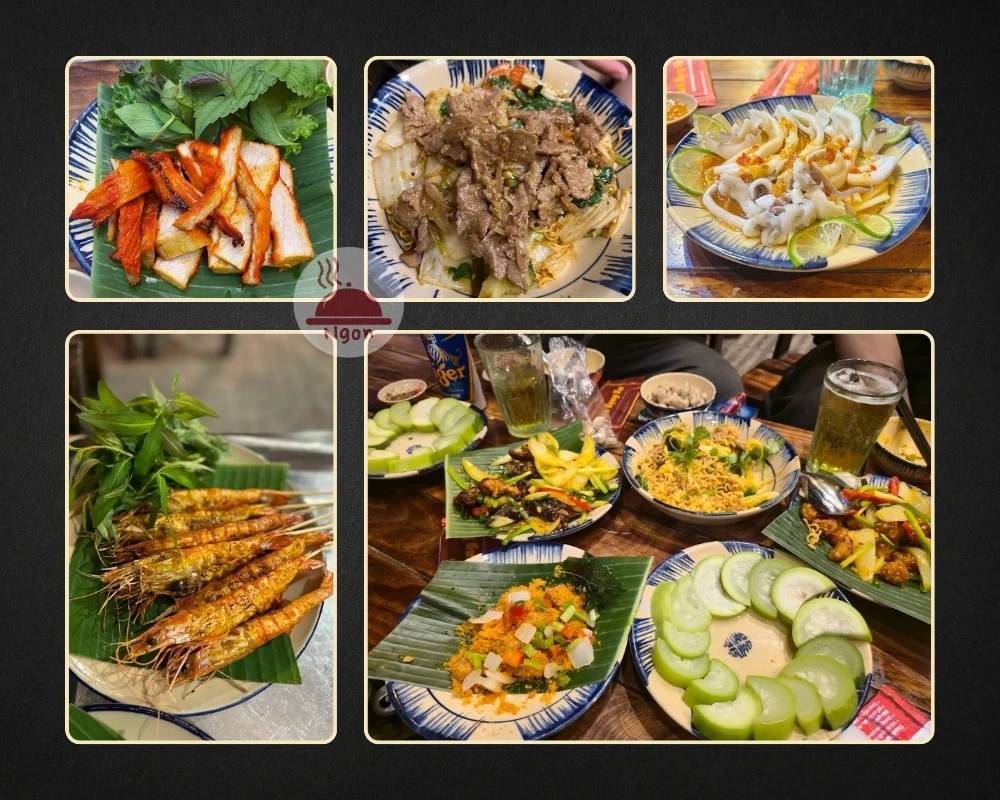 Một số món ăn của quán nhậu Gò Vấp - Tiệm Bia Hà Nội Anh Bụng Bia