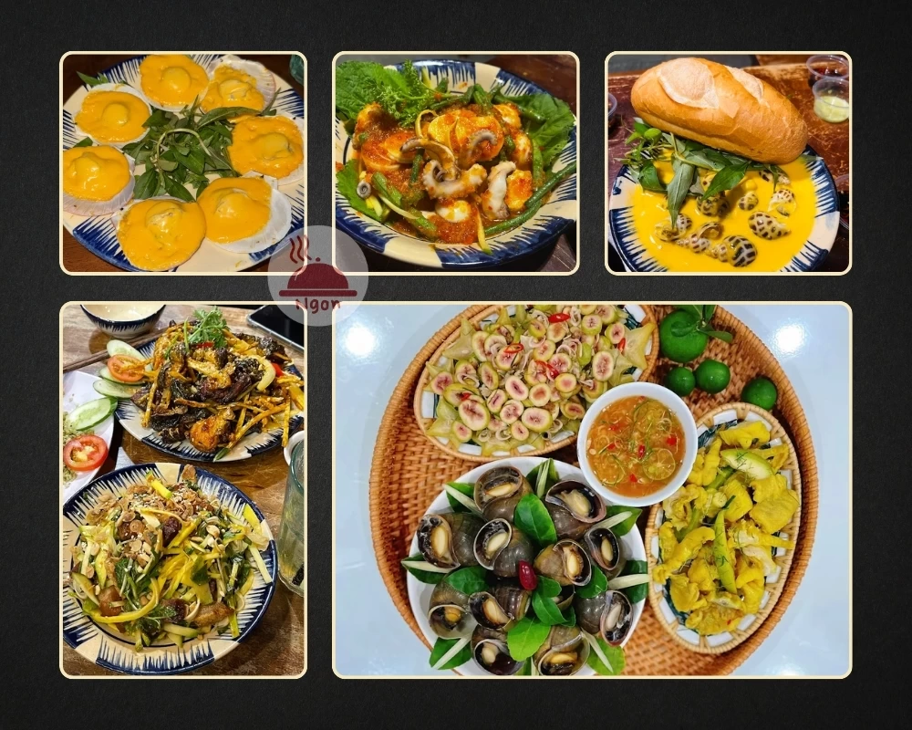 Một số món ăn của quán nhậu Gò Vấp - Tiệm Nhà Ốc