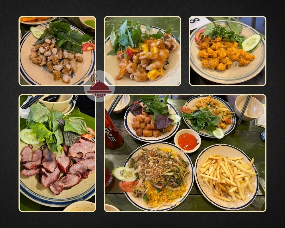 Một số món ăn của quán nhậu Bình Thạnh - Xèng Quán